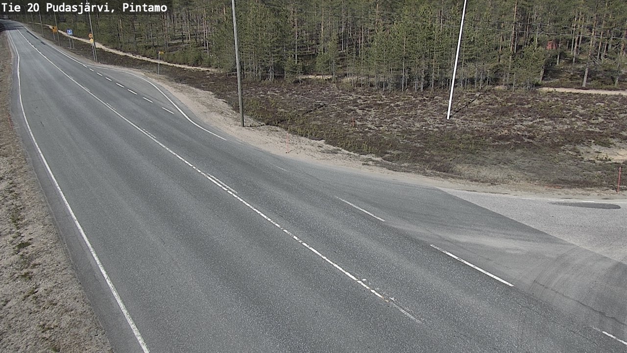 Kelikamerat Kuva Tie 20 Pudasjärvi, Pintamo, Pudasjärvi, Pohjois-Pohjanmaa