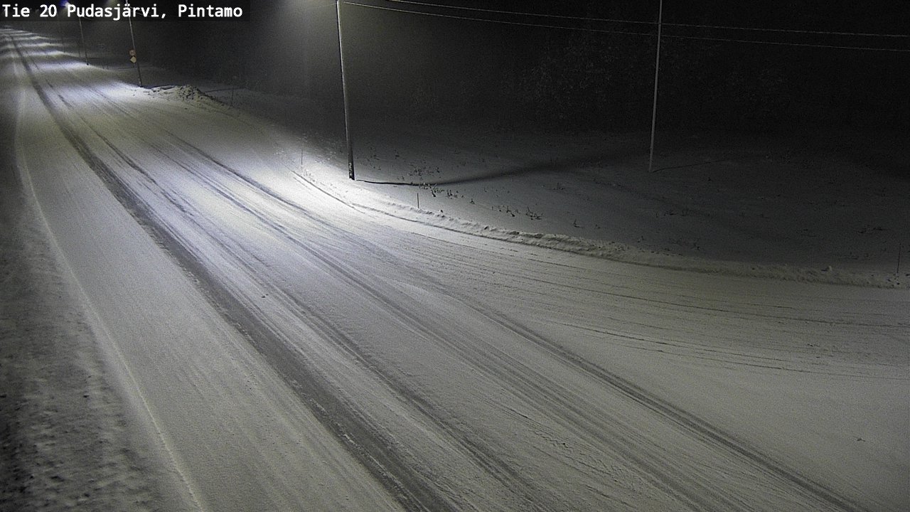 Weather Camera Image Väg 20 Pudasjärvi, Pintamo, Pudasjärvi, Pohjois-Pohjanmaa