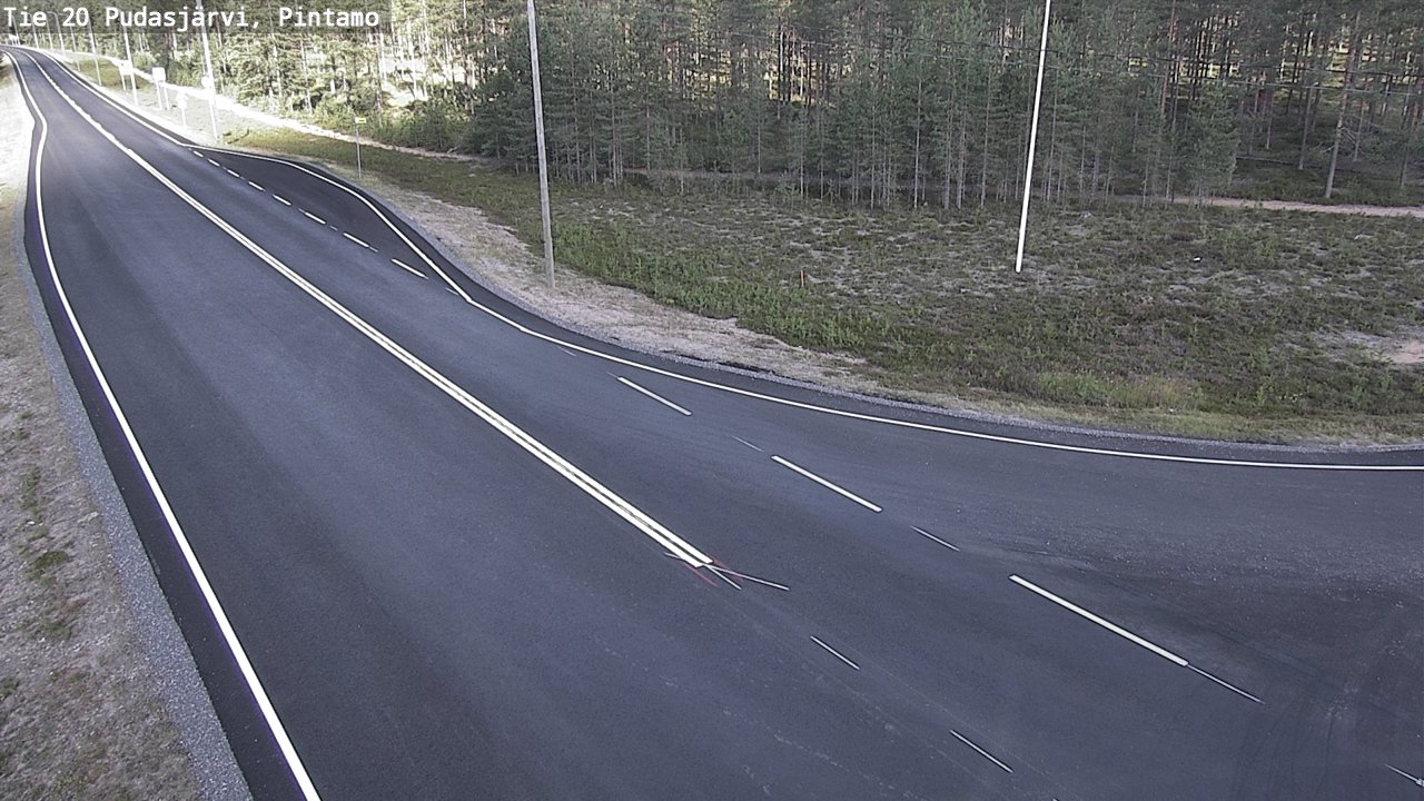 Weather Camera Image Väg 20 Pudasjärvi, Pintamo, Pudasjärvi, Pohjois-Pohjanmaa