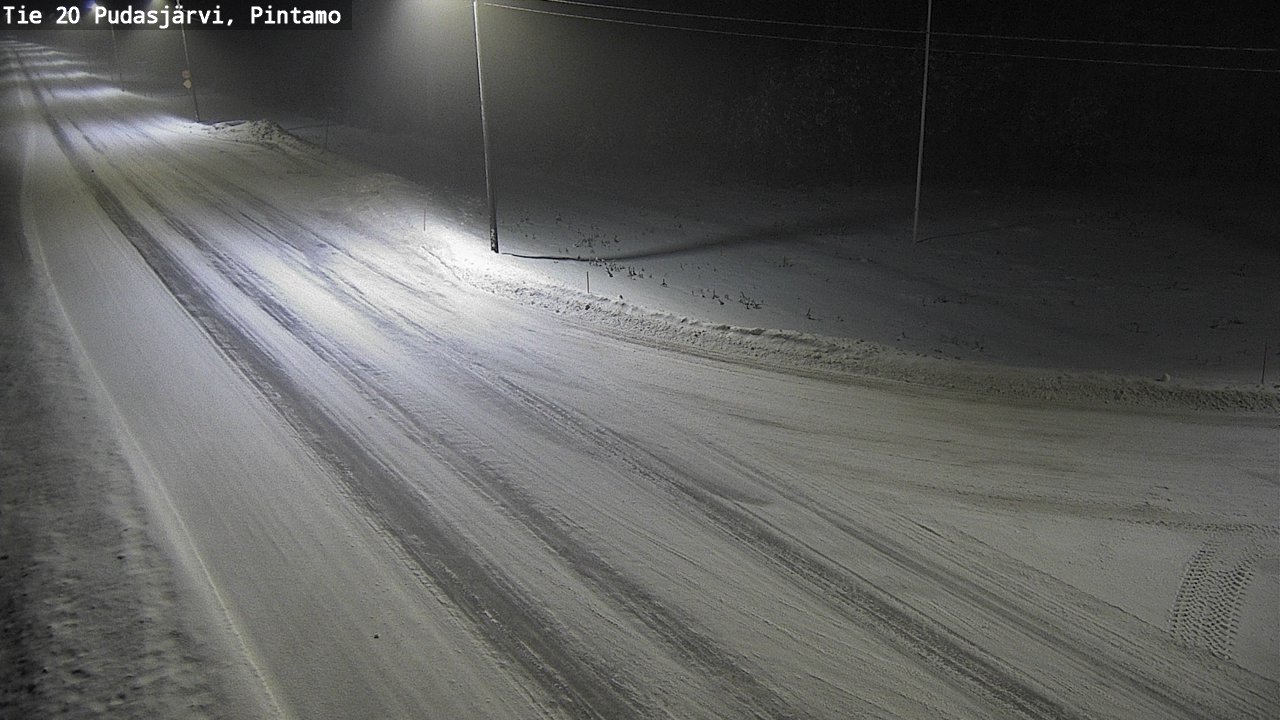 Weather Camera Image Väg 20 Pudasjärvi, Pintamo, Pudasjärvi, Pohjois-Pohjanmaa