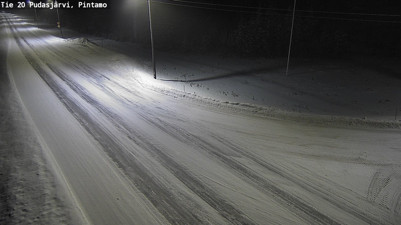 Weather Camera Image Väg 20 Pudasjärvi, Pintamo, Pudasjärvi, Pohjois-Pohjanmaa
