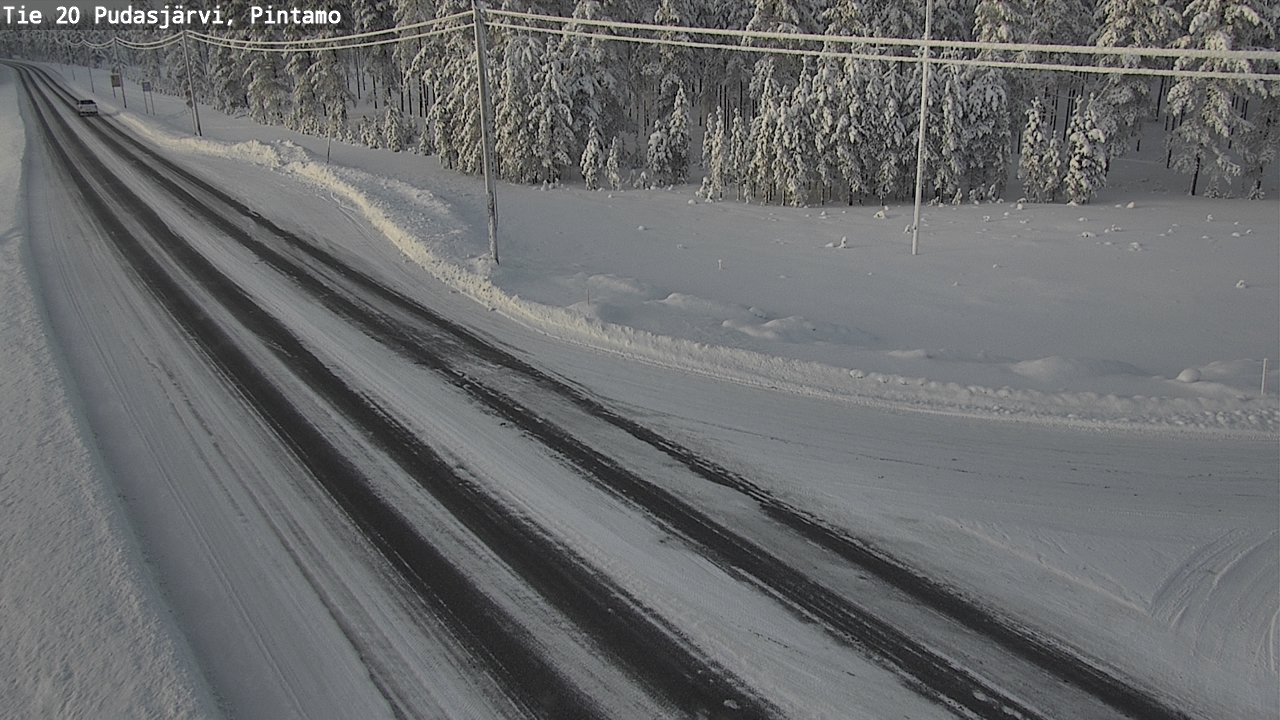 Weather Camera Image Väg 20 Pudasjärvi, Pintamo, Pudasjärvi, Pohjois-Pohjanmaa