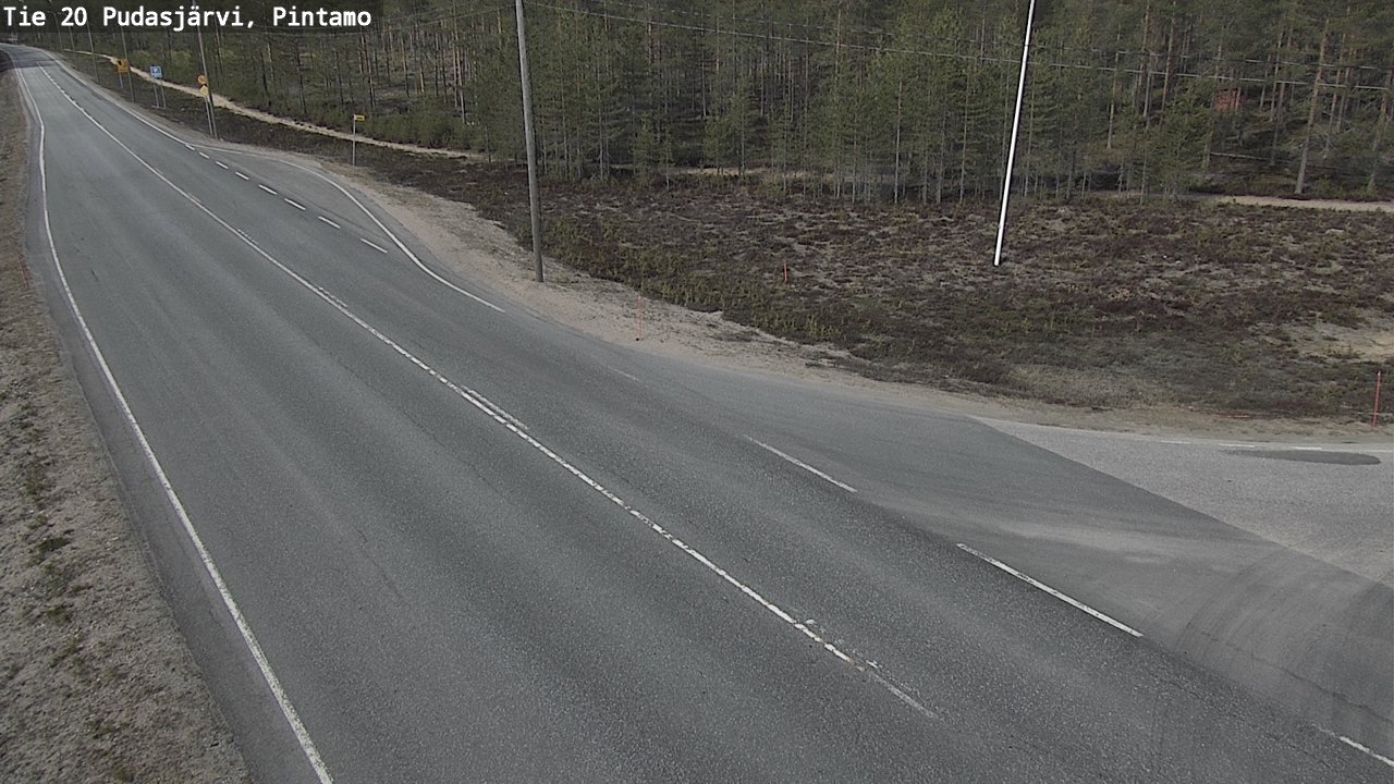 Kelikamerat Kuva Tie 20 Pudasjärvi, Pintamo, Pudasjärvi, Pohjois-Pohjanmaa