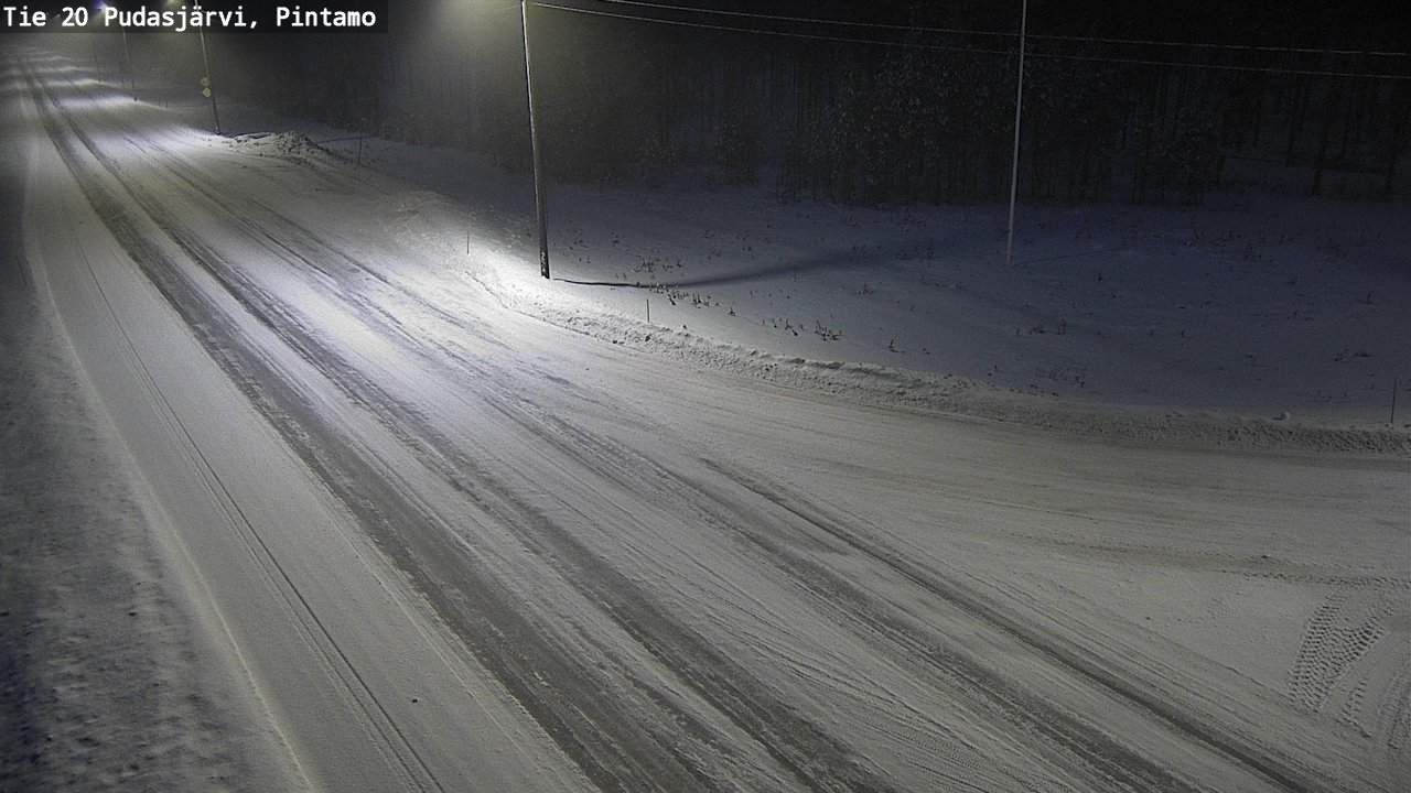 Weather Camera Image Väg 20 Pudasjärvi, Pintamo, Pudasjärvi, Pohjois-Pohjanmaa
