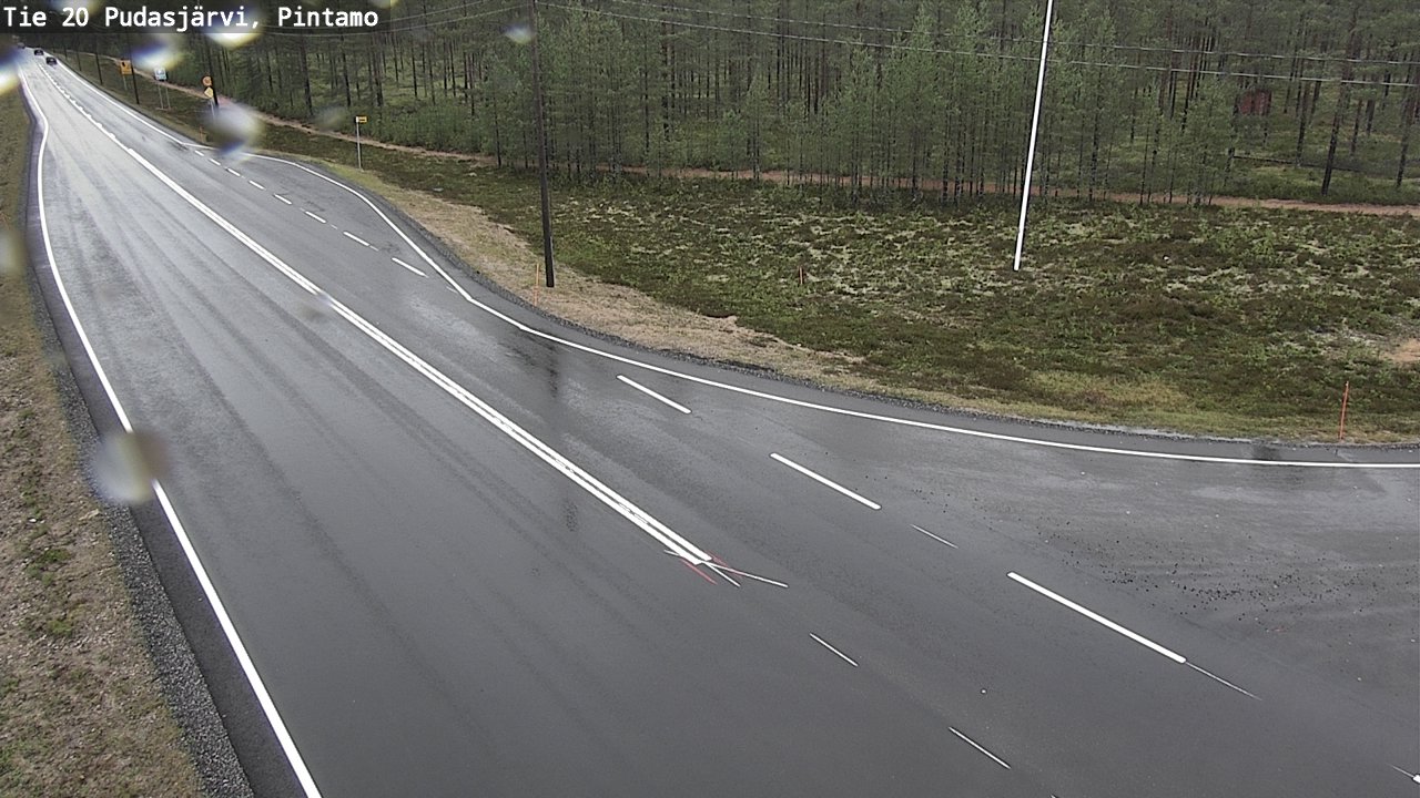 Weather Camera Image Väg 20 Pudasjärvi, Pintamo, Pudasjärvi, Pohjois-Pohjanmaa