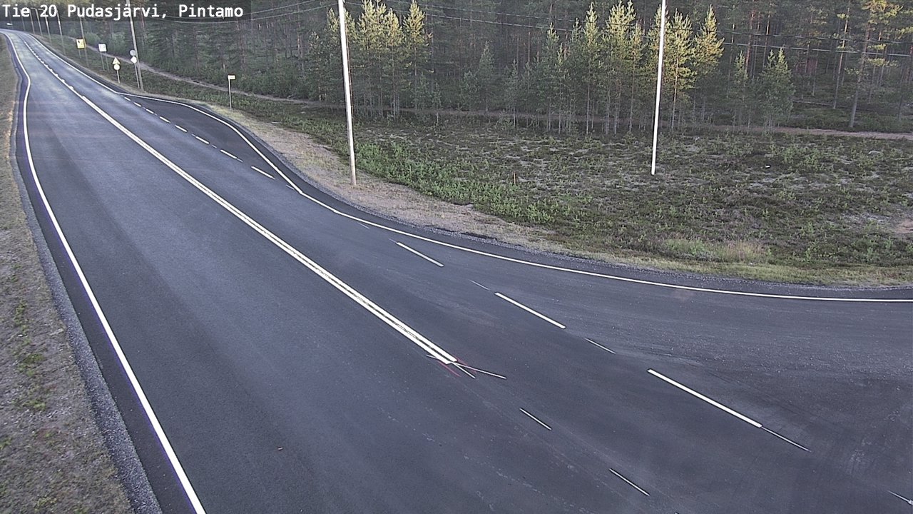 Kelikamerat Kuva Tie 20 Pudasjärvi, Pintamo, Pudasjärvi, Pohjois-Pohjanmaa
