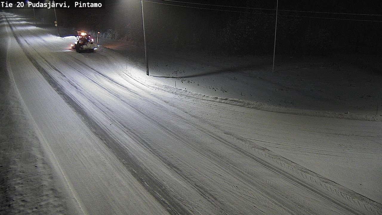 Weather Camera Image Väg 20 Pudasjärvi, Pintamo, Pudasjärvi, Pohjois-Pohjanmaa