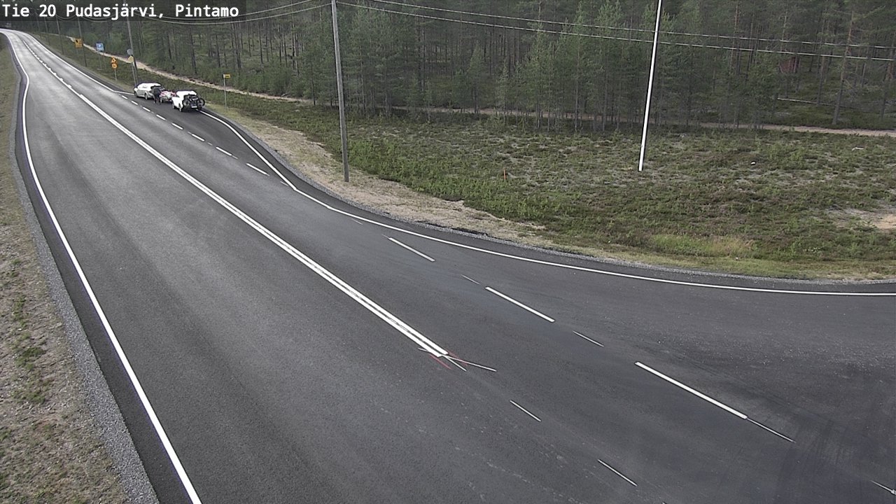 Kelikamerat Kuva Tie 20 Pudasjärvi, Pintamo, Pudasjärvi, Pohjois-Pohjanmaa