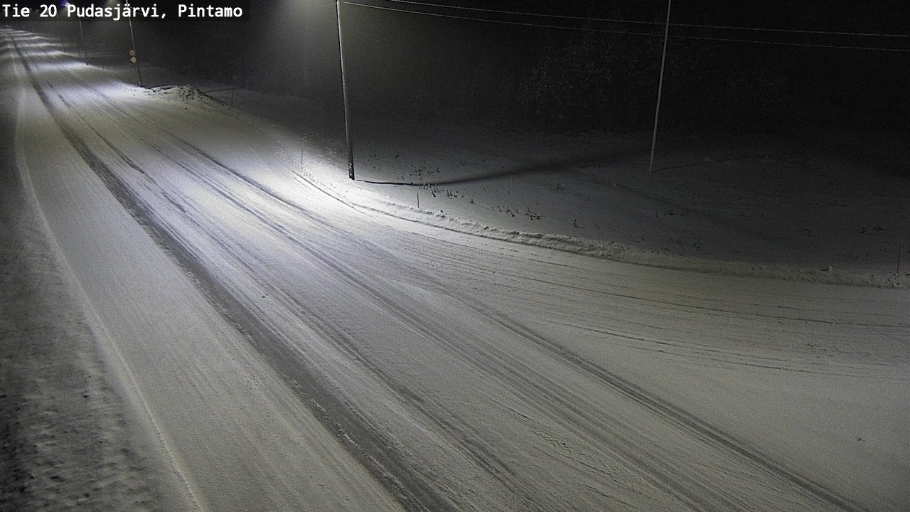 Weather Camera Image Väg 20 Pudasjärvi, Pintamo, Pudasjärvi, Pohjois-Pohjanmaa
