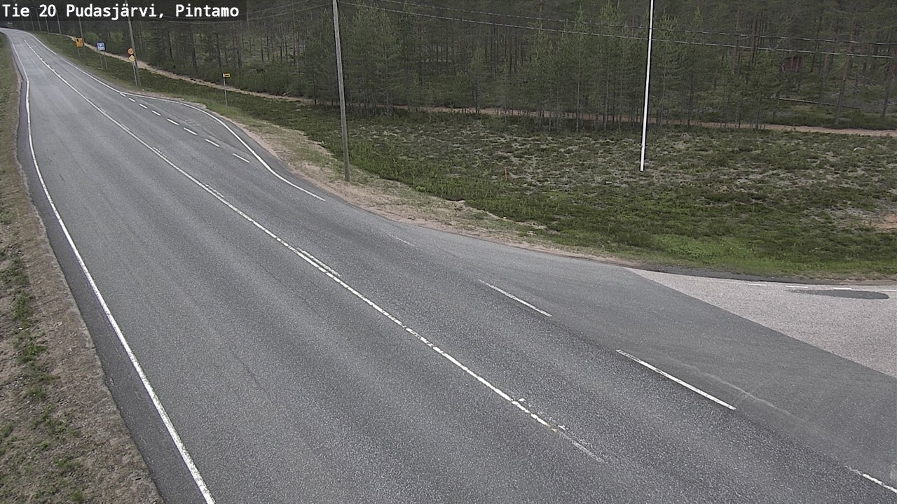 Kelikamerat Kuva Tie 20 Pudasjärvi, Pintamo, Pudasjärvi, Pohjois-Pohjanmaa