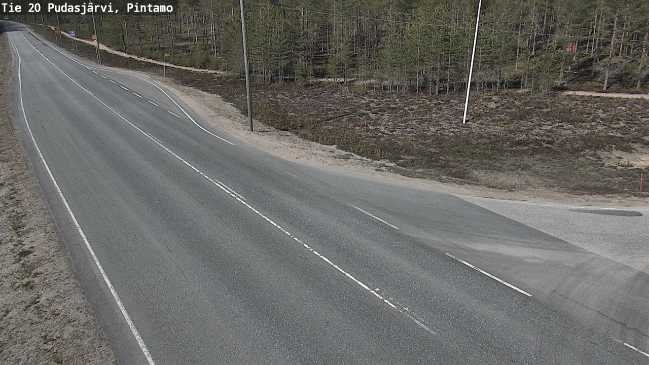 Kelikamerat Kuva Tie 20 Pudasjärvi, Pintamo, Pudasjärvi, Pohjois-Pohjanmaa