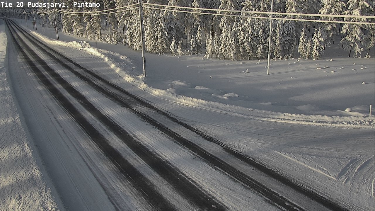 Weather Camera Image Väg 20 Pudasjärvi, Pintamo, Pudasjärvi, Pohjois-Pohjanmaa