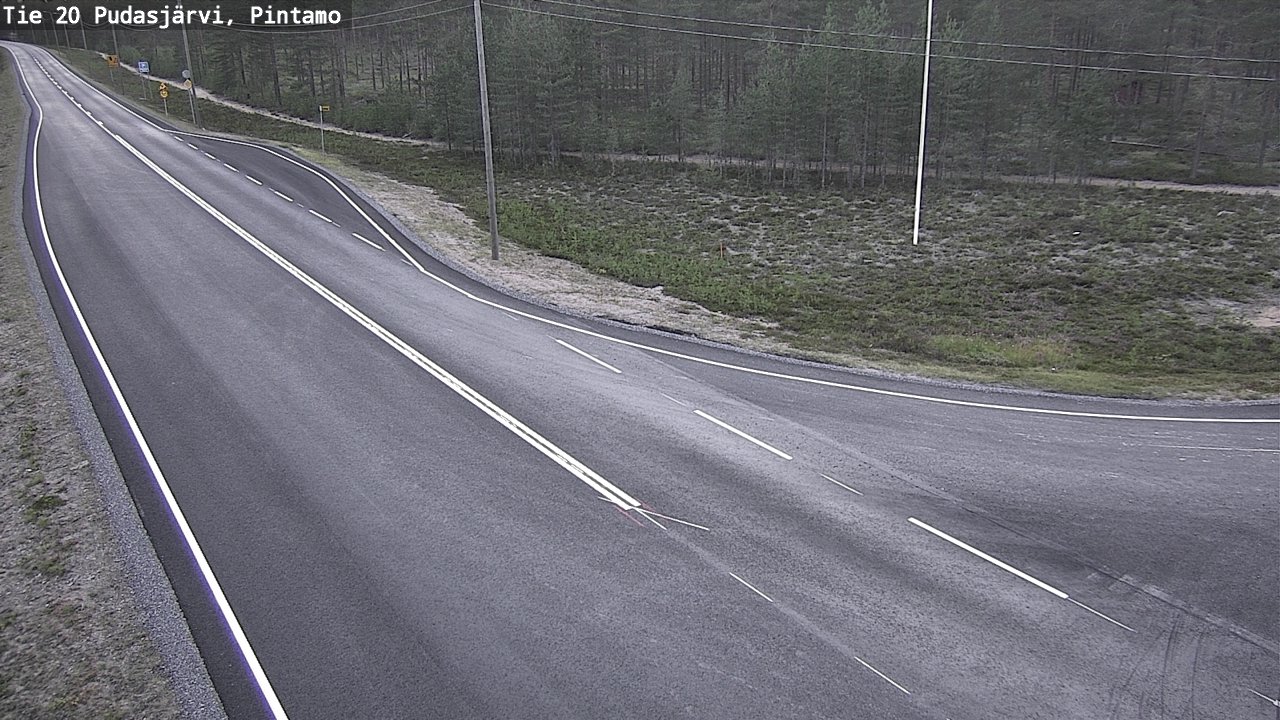 Kelikamerat Kuva Tie 20 Pudasjärvi, Pintamo, Pudasjärvi, Pohjois-Pohjanmaa