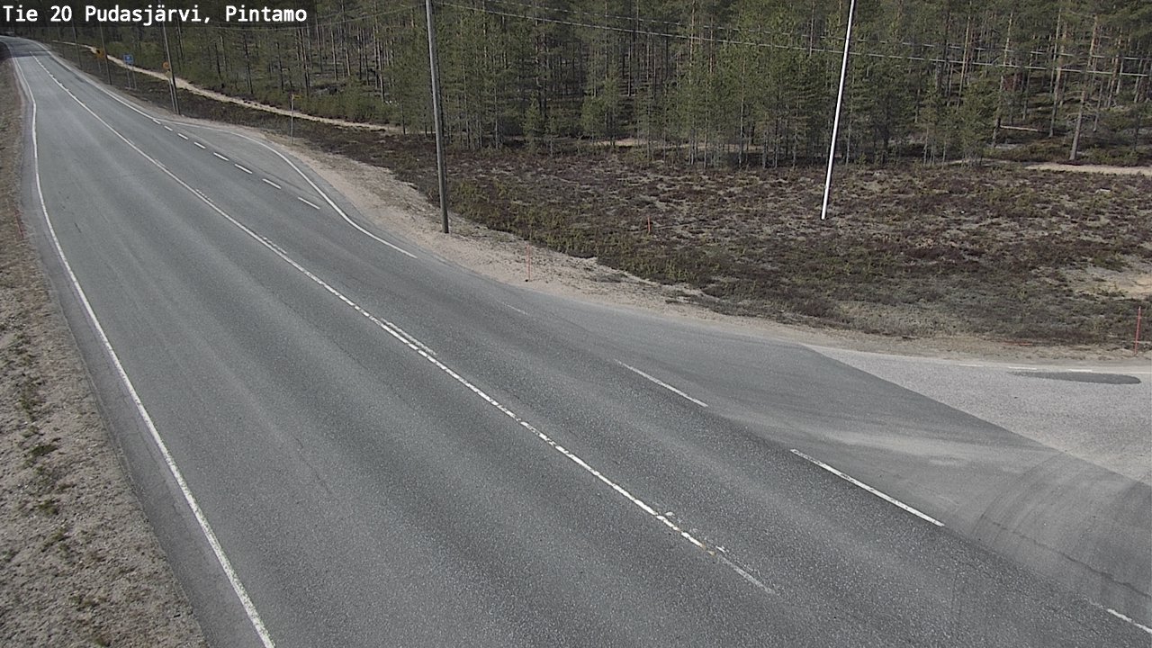 Kelikamerat Kuva Tie 20 Pudasjärvi, Pintamo, Pudasjärvi, Pohjois-Pohjanmaa