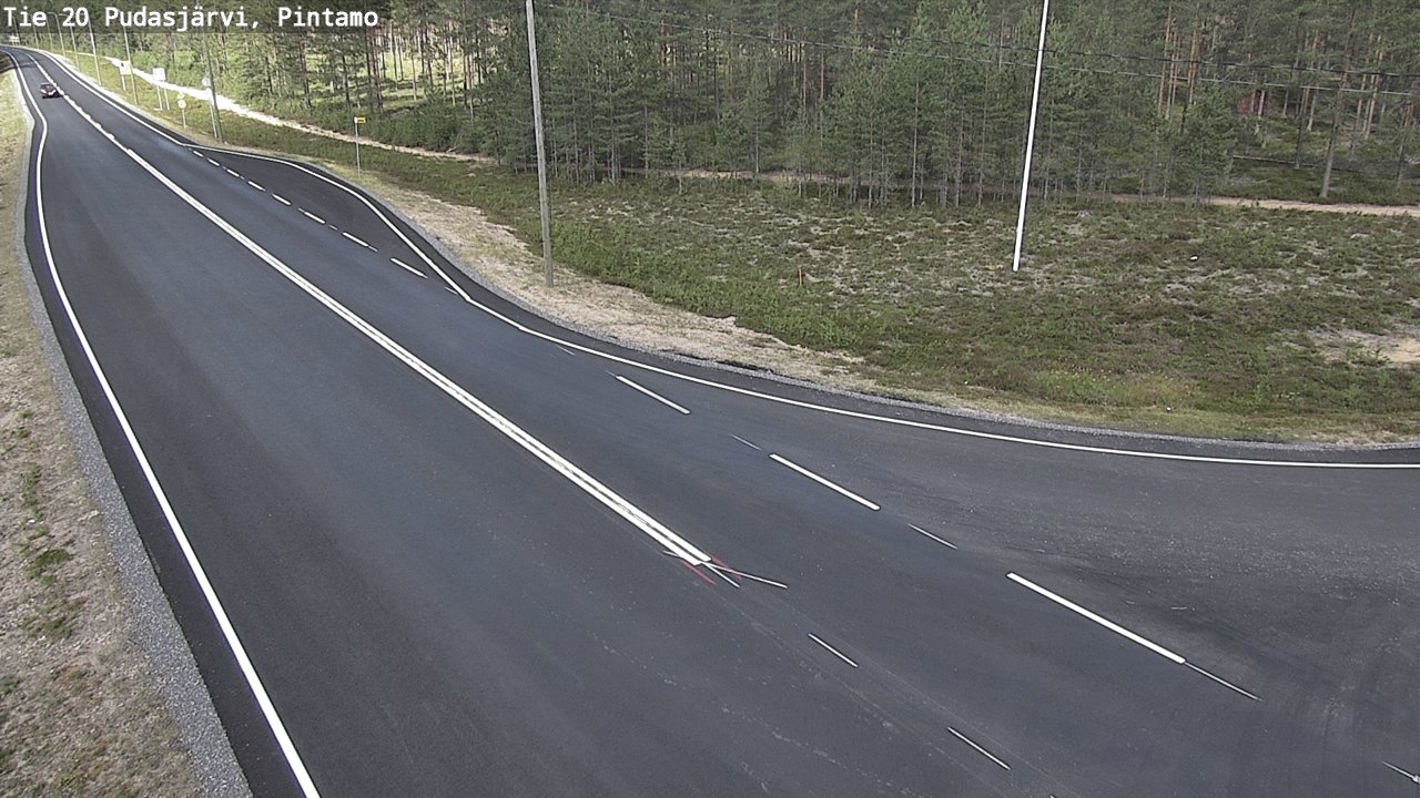 Weather Camera Image Väg 20 Pudasjärvi, Pintamo, Pudasjärvi, Pohjois-Pohjanmaa