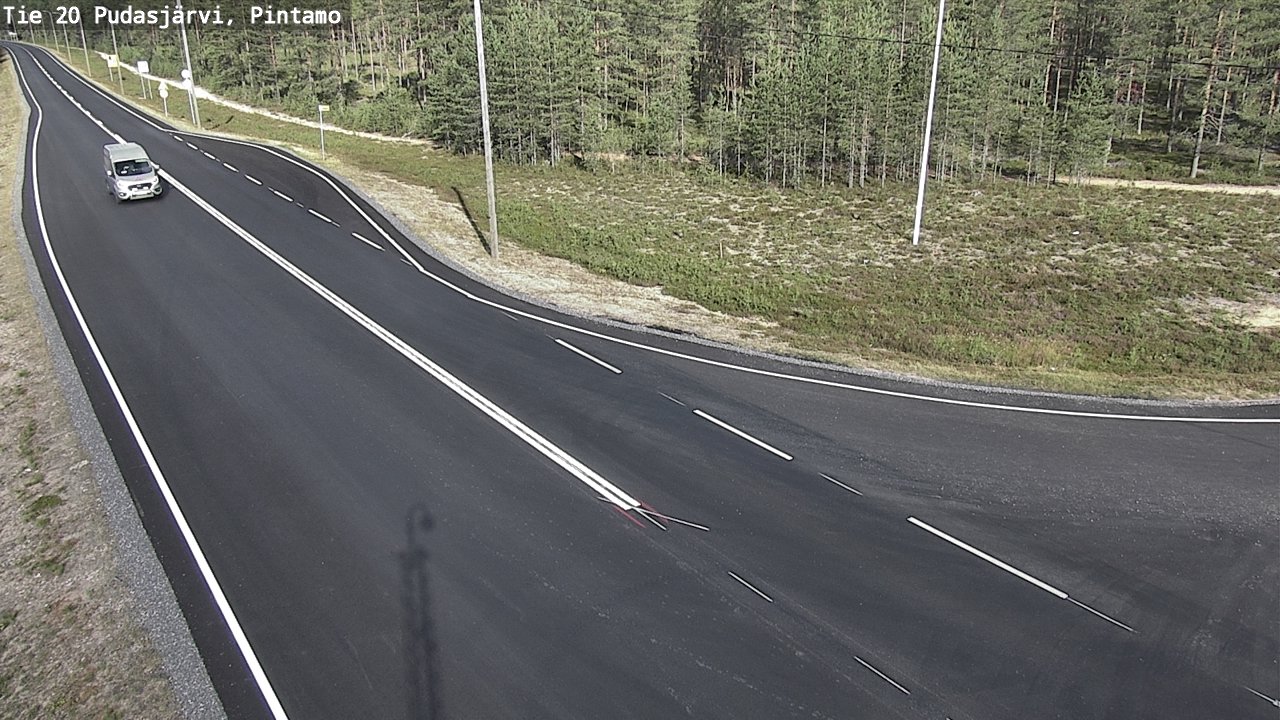 Weather Camera Image Väg 20 Pudasjärvi, Pintamo, Pudasjärvi, Pohjois-Pohjanmaa