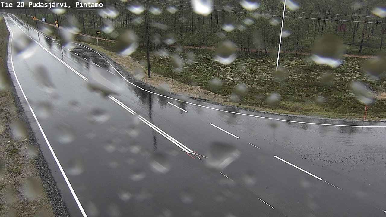 Weather Camera Image Väg 20 Pudasjärvi, Pintamo, Pudasjärvi, Pohjois-Pohjanmaa