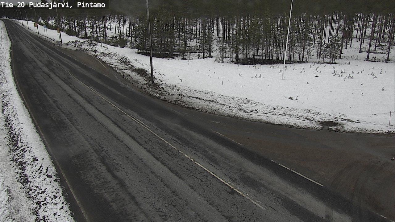 Weather Camera Image Väg 20 Pudasjärvi, Pintamo, Pudasjärvi, Pohjois-Pohjanmaa