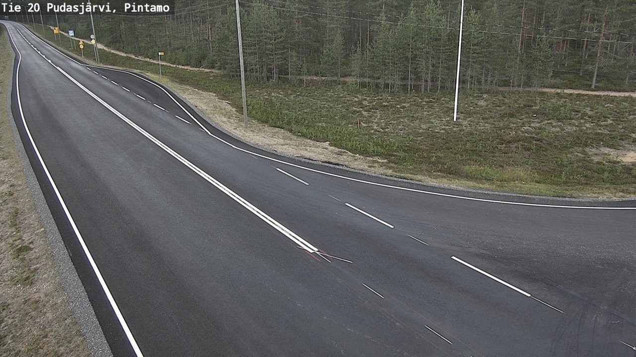 Weather Camera Image Väg 20 Pudasjärvi, Pintamo, Pudasjärvi, Pohjois-Pohjanmaa