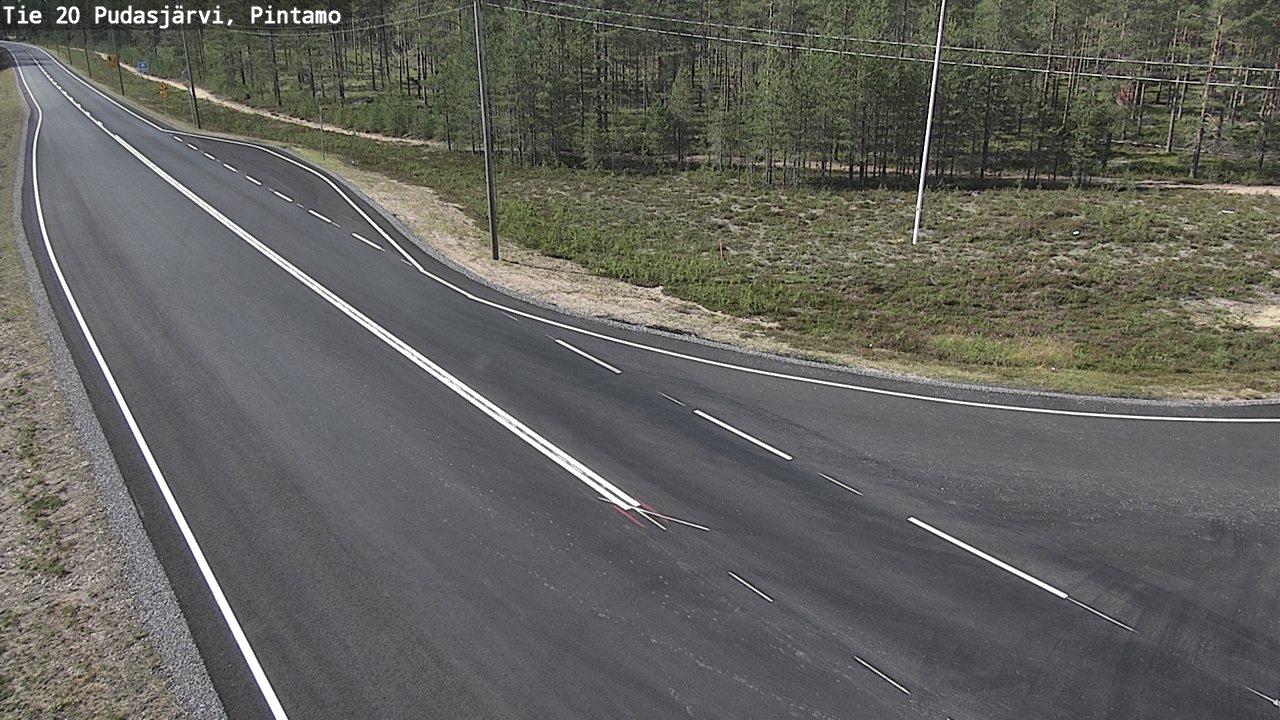 Kelikamerat Kuva Tie 20 Pudasjärvi, Pintamo, Pudasjärvi, Pohjois-Pohjanmaa