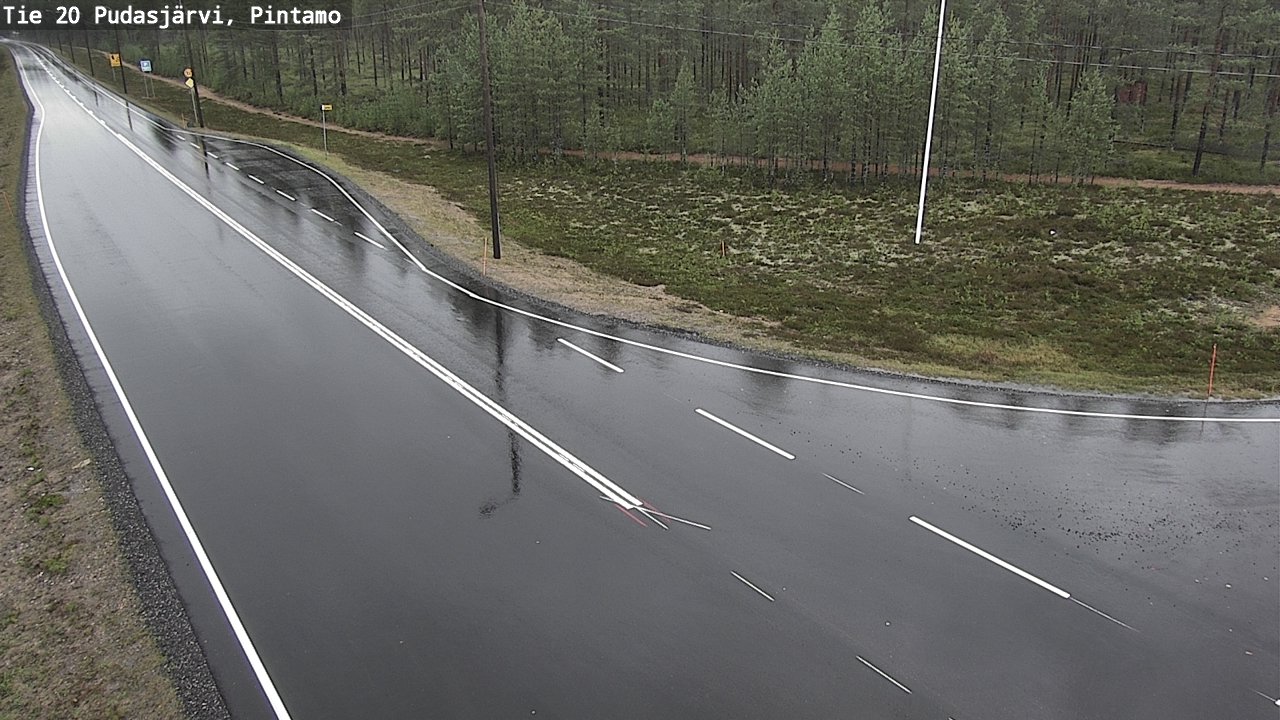 Weather Camera Image Väg 20 Pudasjärvi, Pintamo, Pudasjärvi, Pohjois-Pohjanmaa