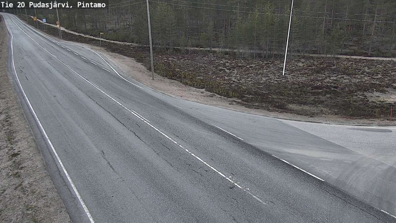Kelikamerat Kuva Tie 20 Pudasjärvi, Pintamo, Pudasjärvi, Pohjois-Pohjanmaa