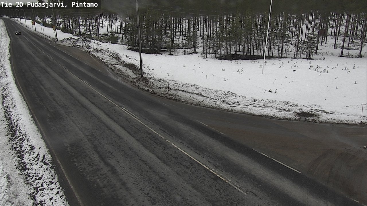 Weather Camera Image Väg 20 Pudasjärvi, Pintamo, Pudasjärvi, Pohjois-Pohjanmaa