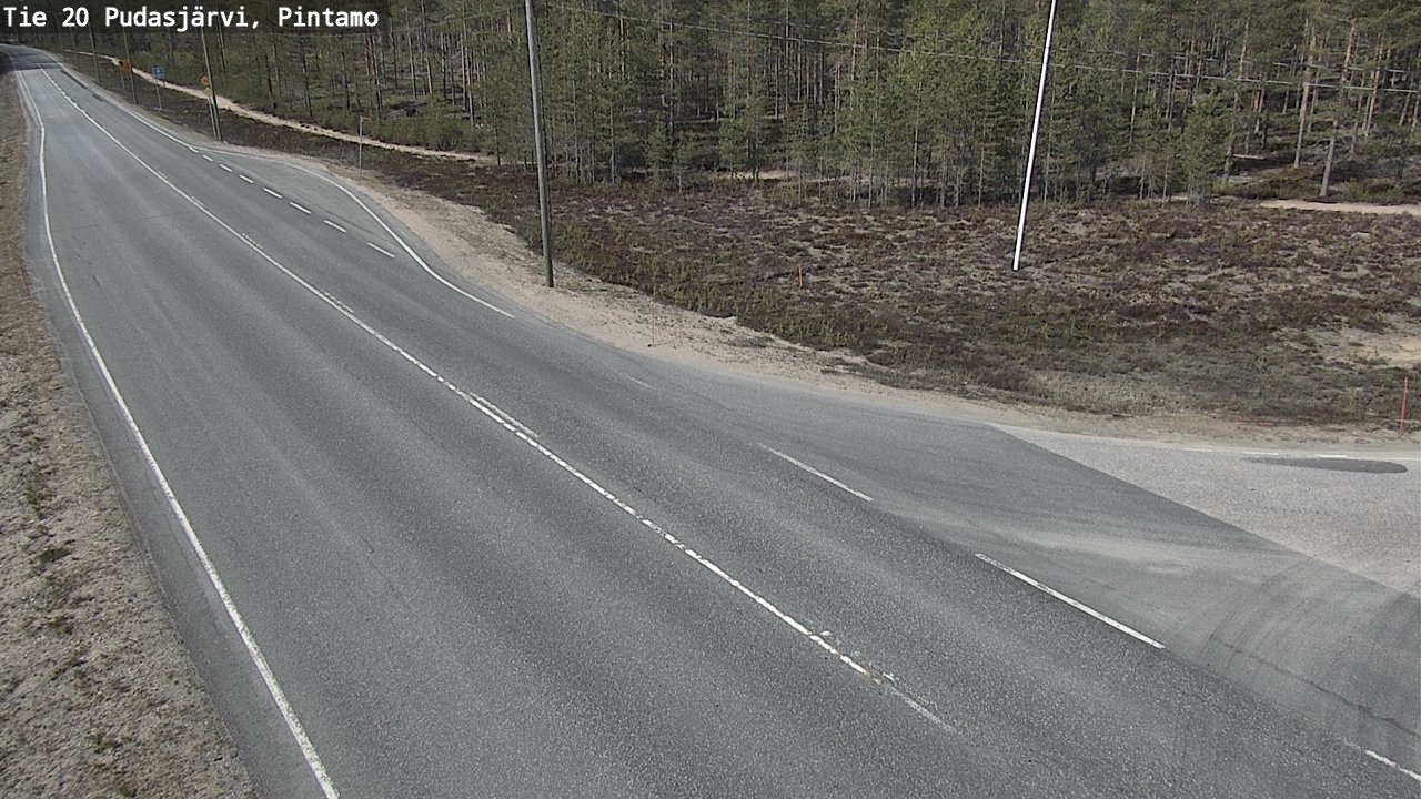 Kelikamerat Kuva Tie 20 Pudasjärvi, Pintamo, Pudasjärvi, Pohjois-Pohjanmaa