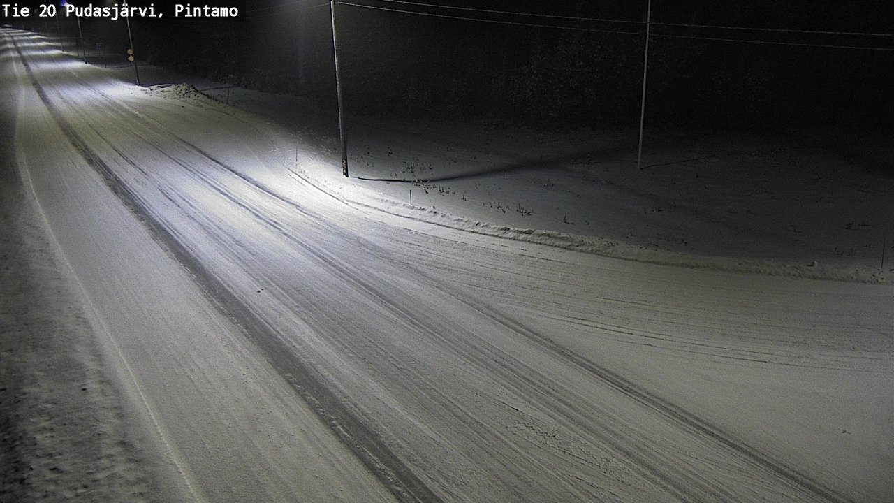 Weather Camera Image Väg 20 Pudasjärvi, Pintamo, Pudasjärvi, Pohjois-Pohjanmaa