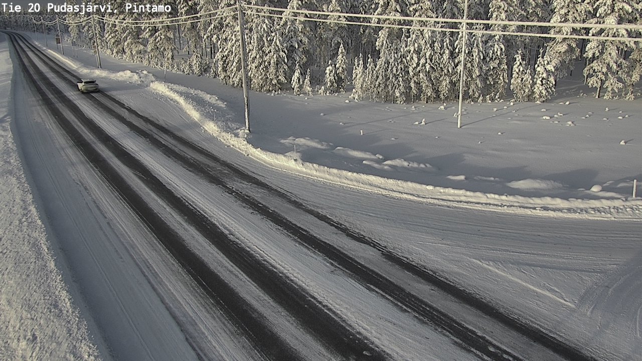 Weather Camera Image Väg 20 Pudasjärvi, Pintamo, Pudasjärvi, Pohjois-Pohjanmaa