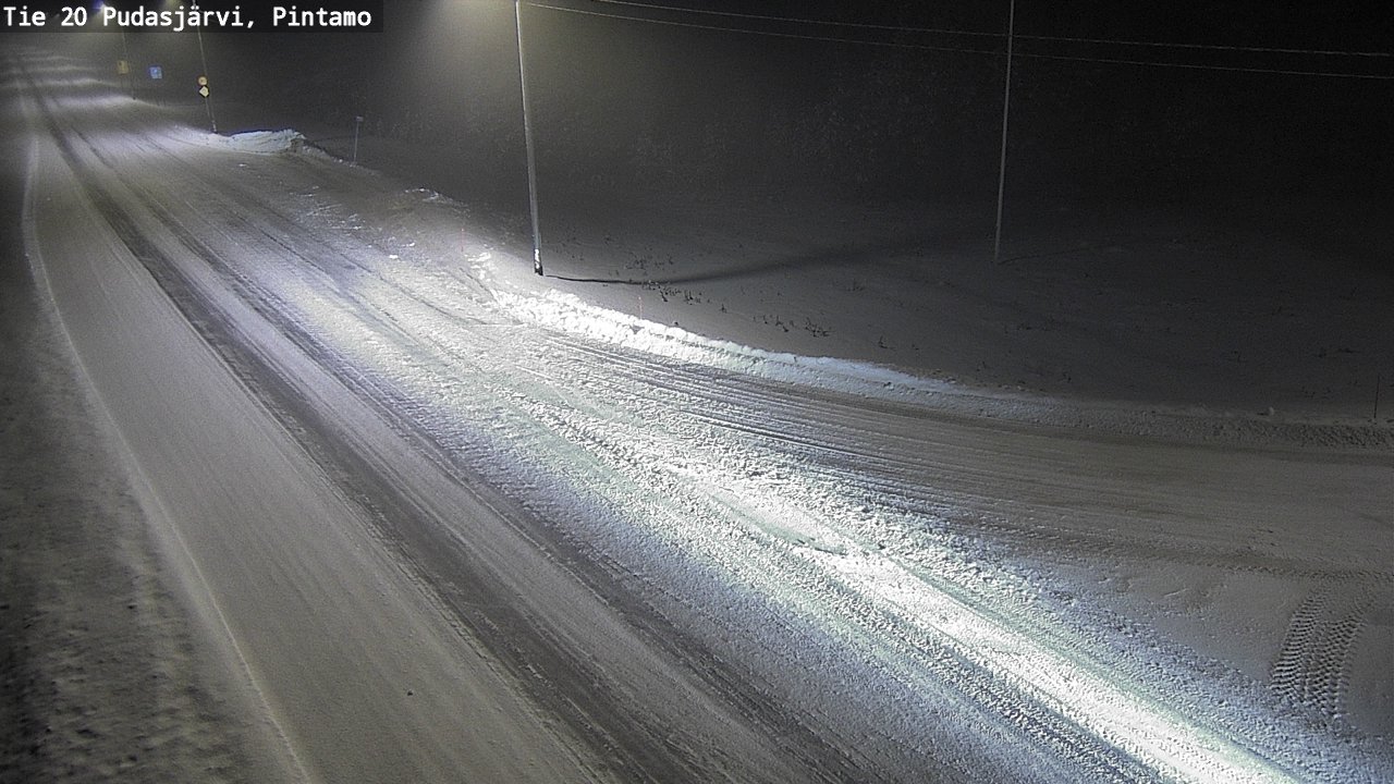 Weather Camera Image Väg 20 Pudasjärvi, Pintamo, Pudasjärvi, Pohjois-Pohjanmaa