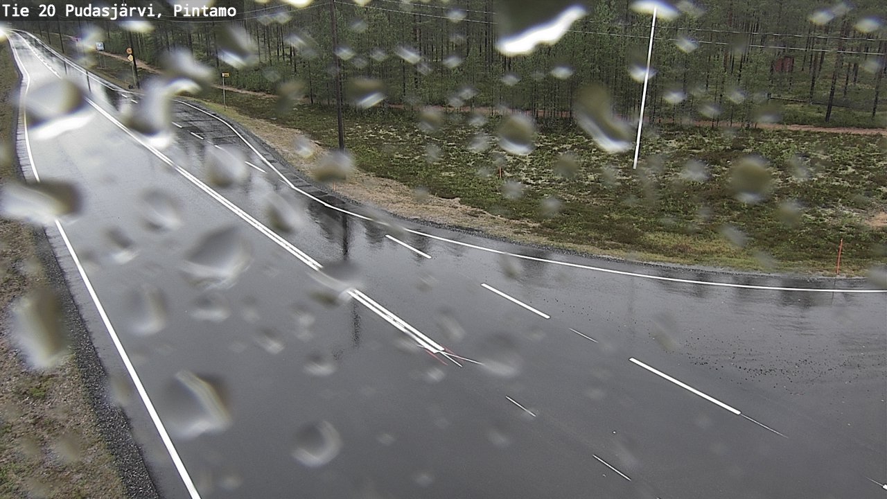 Weather Camera Image Väg 20 Pudasjärvi, Pintamo, Pudasjärvi, Pohjois-Pohjanmaa