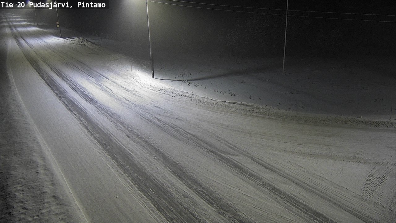 Weather Camera Image Väg 20 Pudasjärvi, Pintamo, Pudasjärvi, Pohjois-Pohjanmaa