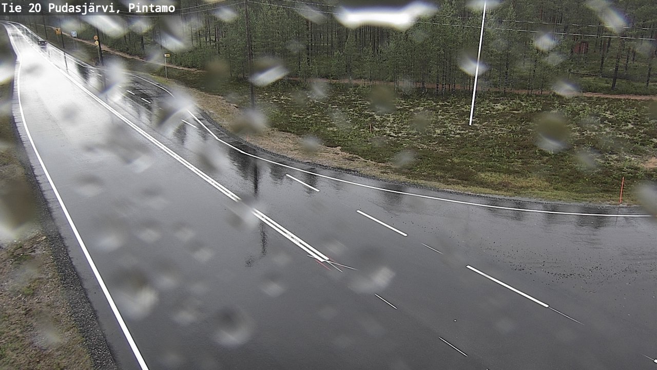 Weather Camera Image Väg 20 Pudasjärvi, Pintamo, Pudasjärvi, Pohjois-Pohjanmaa