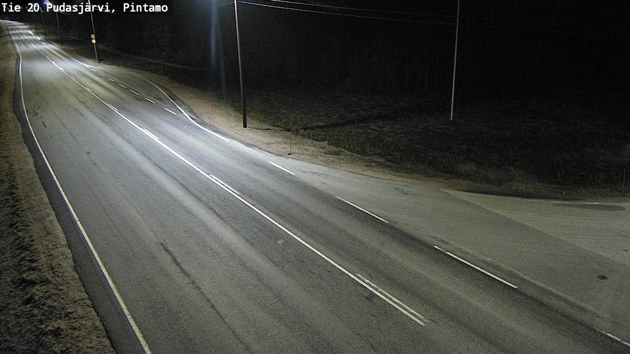 Weather Camera Image Väg 20 Pudasjärvi, Pintamo, Pudasjärvi, Pohjois-Pohjanmaa