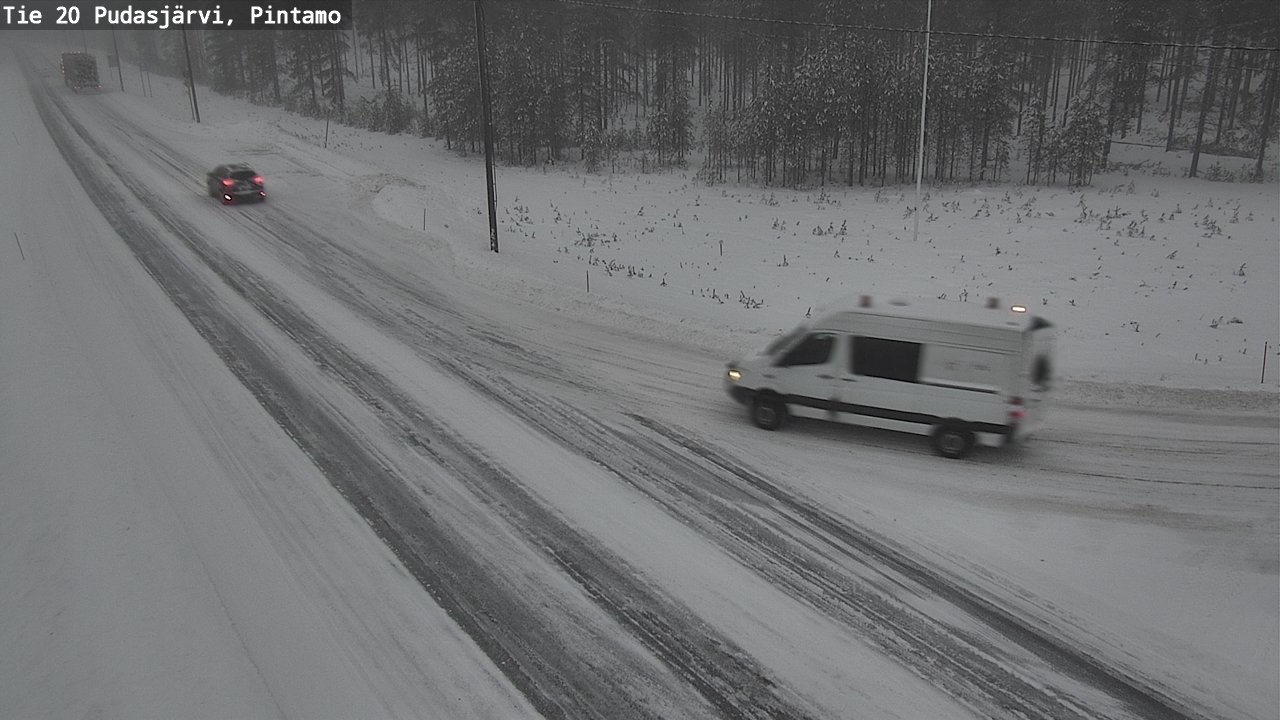 Weather Camera Image Väg 20 Pudasjärvi, Pintamo, Pudasjärvi, Pohjois-Pohjanmaa