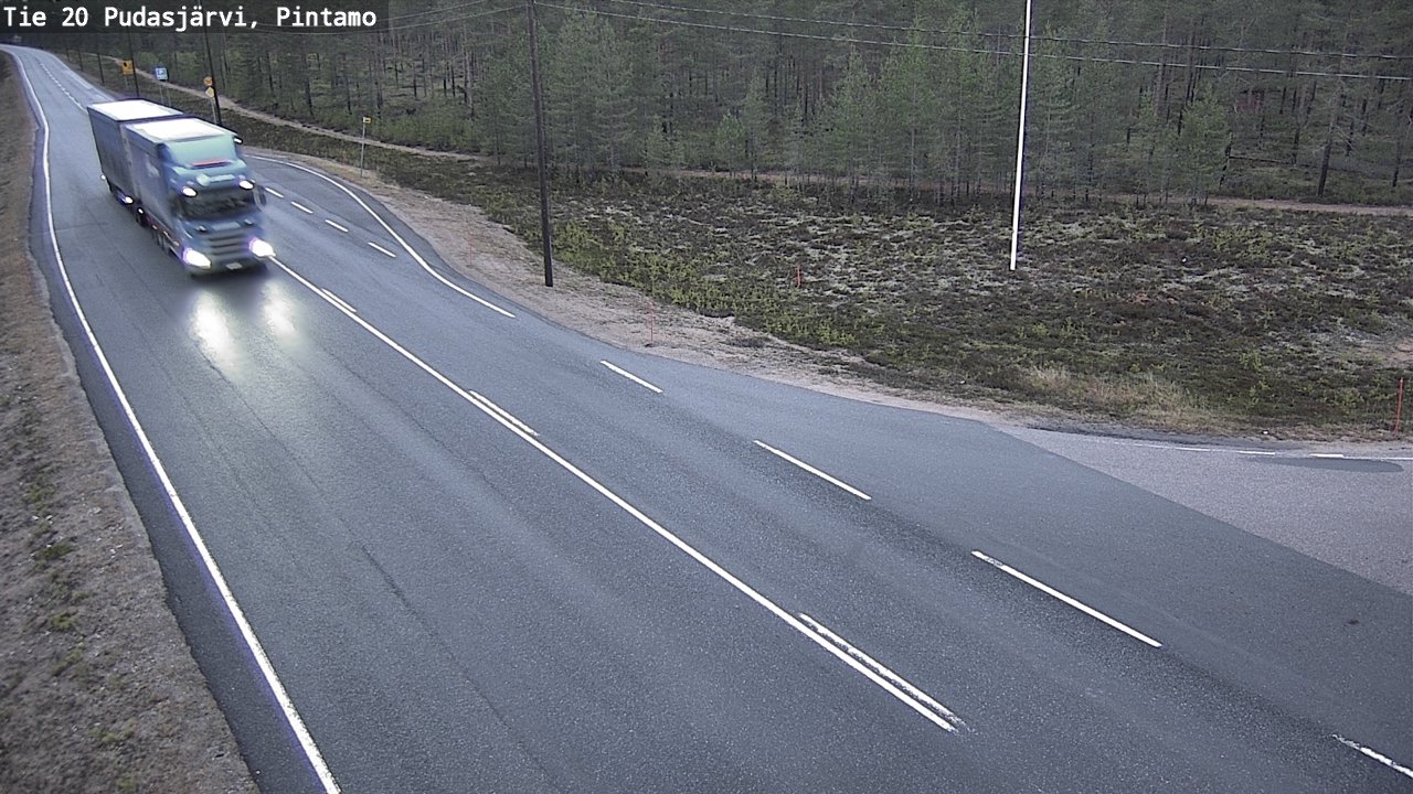 Kelikamerat Kuva Tie 20 Pudasjärvi, Pintamo, Pudasjärvi, Pohjois-Pohjanmaa