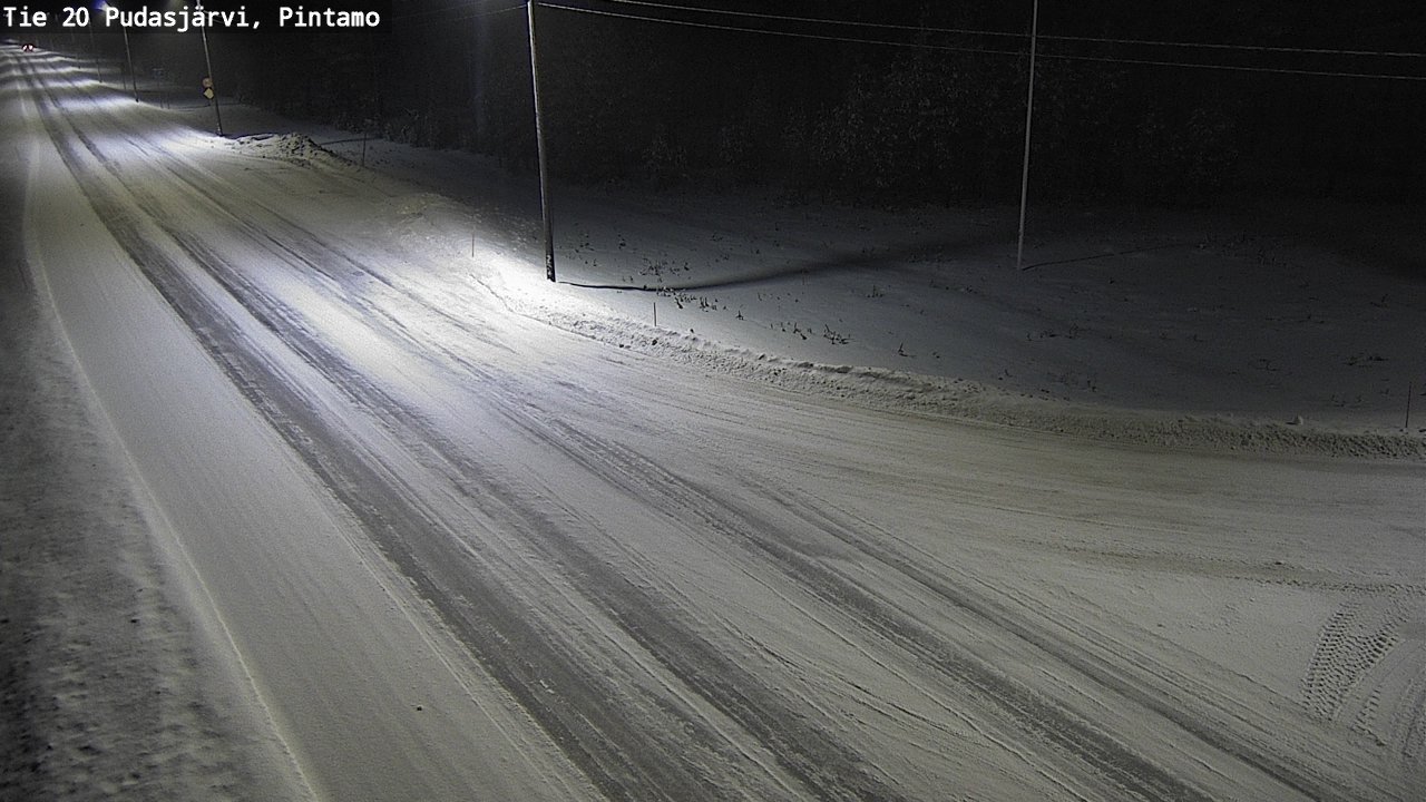 Weather Camera Image Väg 20 Pudasjärvi, Pintamo, Pudasjärvi, Pohjois-Pohjanmaa