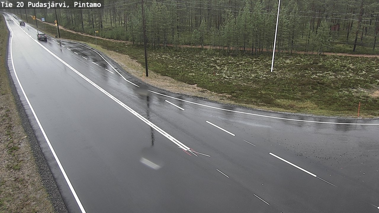 Weather Camera Image Väg 20 Pudasjärvi, Pintamo, Pudasjärvi, Pohjois-Pohjanmaa