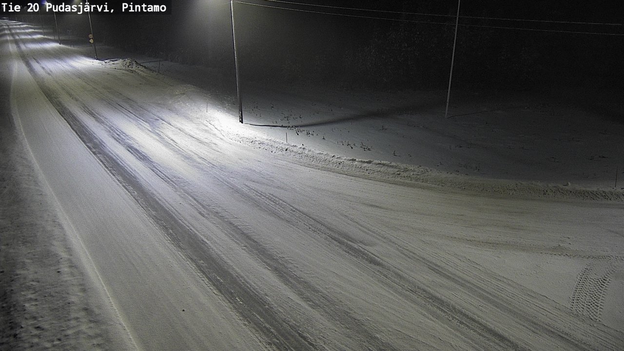 Weather Camera Image Väg 20 Pudasjärvi, Pintamo, Pudasjärvi, Pohjois-Pohjanmaa