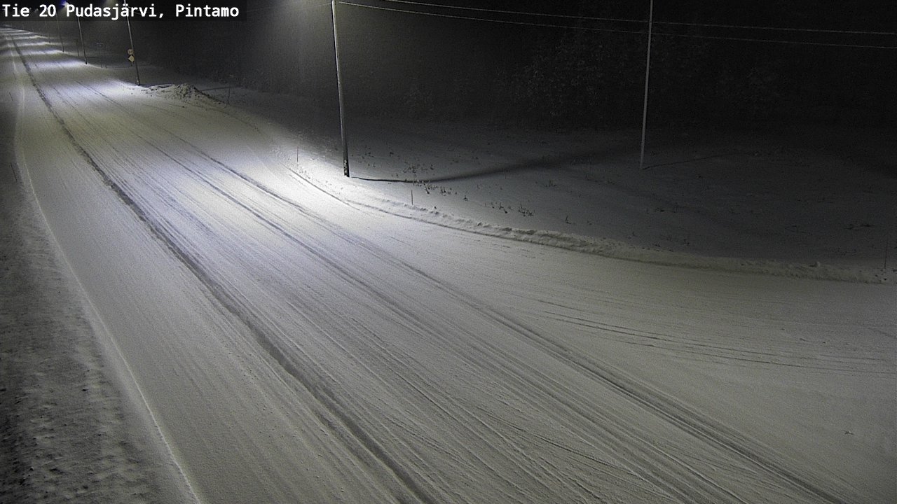 Weather Camera Image Väg 20 Pudasjärvi, Pintamo, Pudasjärvi, Pohjois-Pohjanmaa