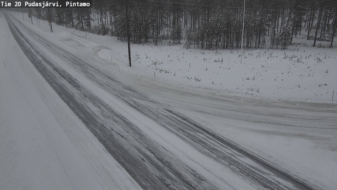 Weather Camera Image Väg 20 Pudasjärvi, Pintamo, Pudasjärvi, Pohjois-Pohjanmaa