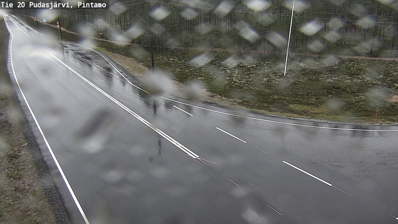 Weather Camera Image Väg 20 Pudasjärvi, Pintamo, Pudasjärvi, Pohjois-Pohjanmaa