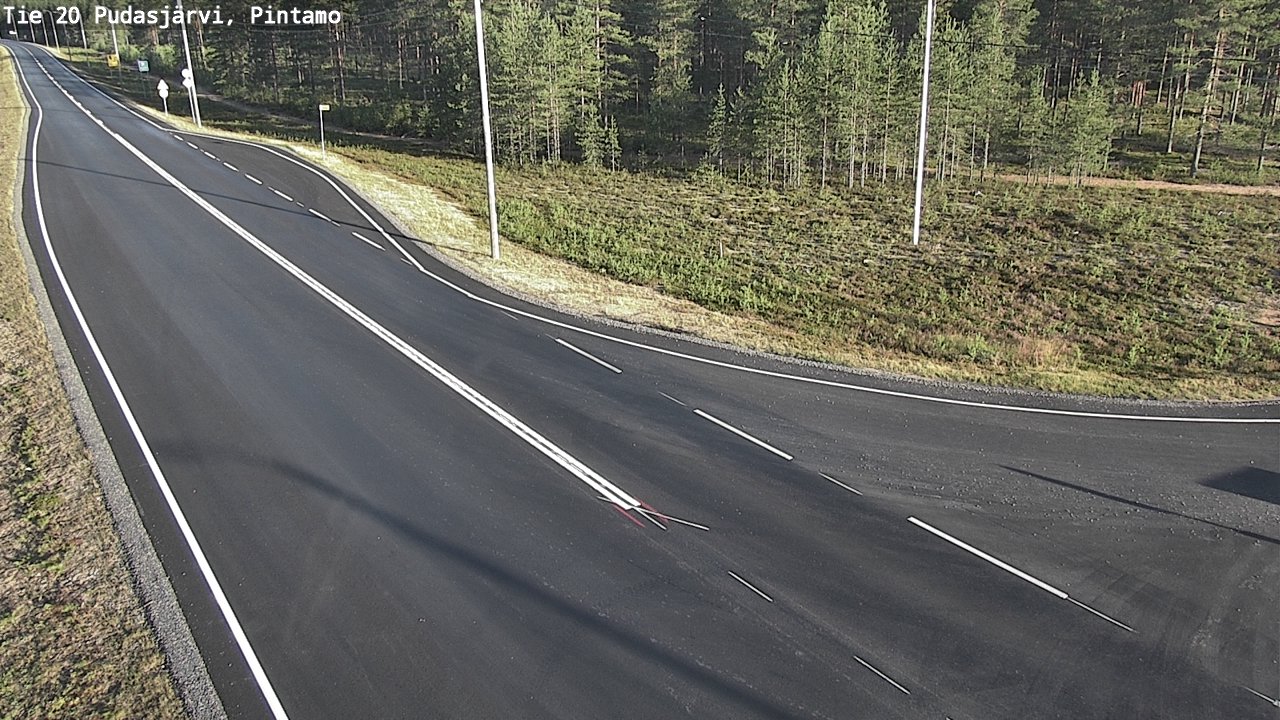 Kelikamerat Kuva Tie 20 Pudasjärvi, Pintamo, Pudasjärvi, Pohjois-Pohjanmaa