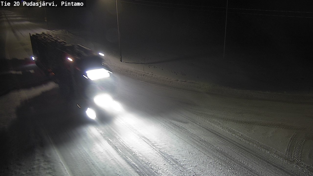 Weather Camera Image Väg 20 Pudasjärvi, Pintamo, Pudasjärvi, Pohjois-Pohjanmaa