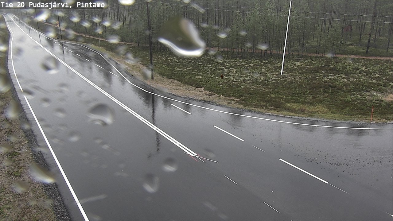 Weather Camera Image Väg 20 Pudasjärvi, Pintamo, Pudasjärvi, Pohjois-Pohjanmaa