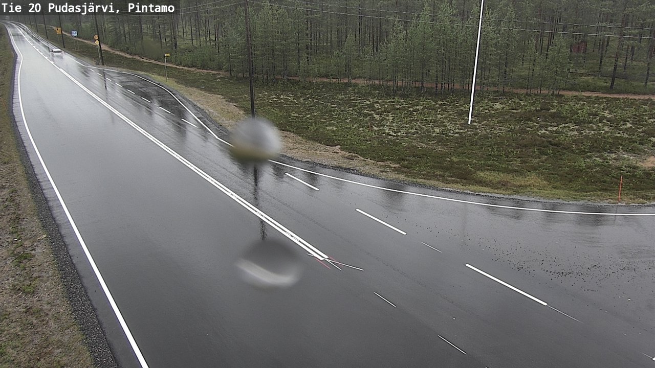 Weather Camera Image Väg 20 Pudasjärvi, Pintamo, Pudasjärvi, Pohjois-Pohjanmaa