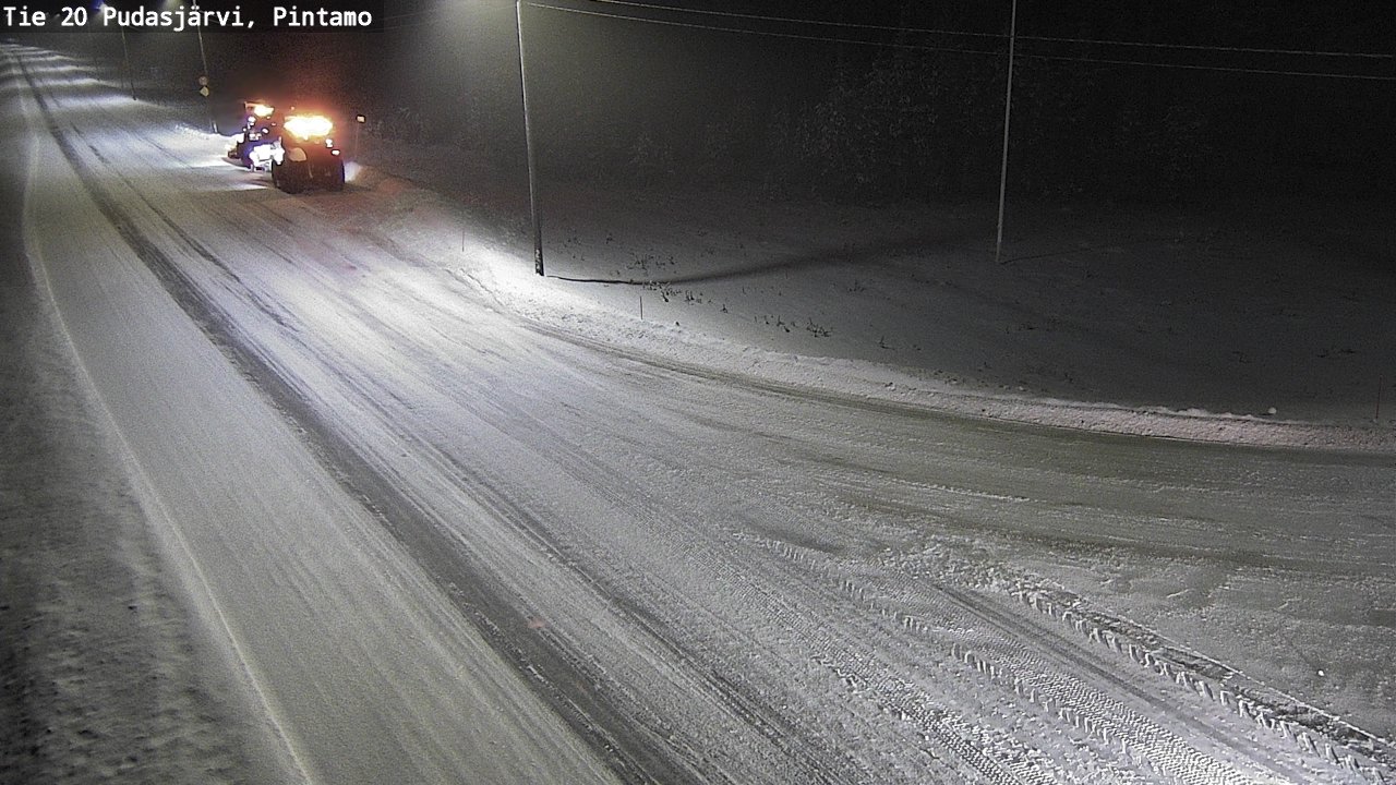 Weather Camera Image Väg 20 Pudasjärvi, Pintamo, Pudasjärvi, Pohjois-Pohjanmaa