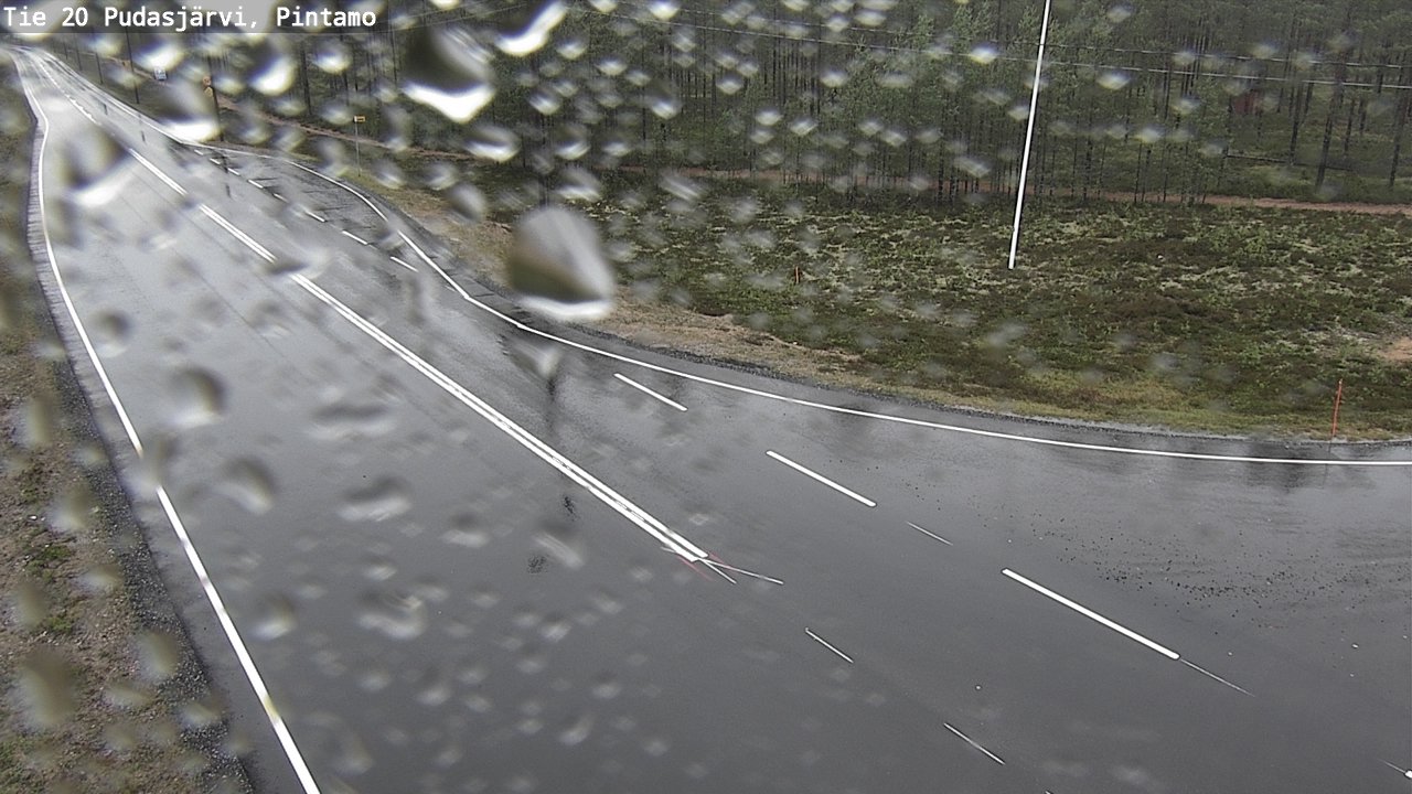 Weather Camera Image Väg 20 Pudasjärvi, Pintamo, Pudasjärvi, Pohjois-Pohjanmaa