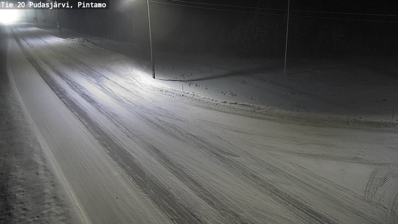 Weather Camera Image Väg 20 Pudasjärvi, Pintamo, Pudasjärvi, Pohjois-Pohjanmaa